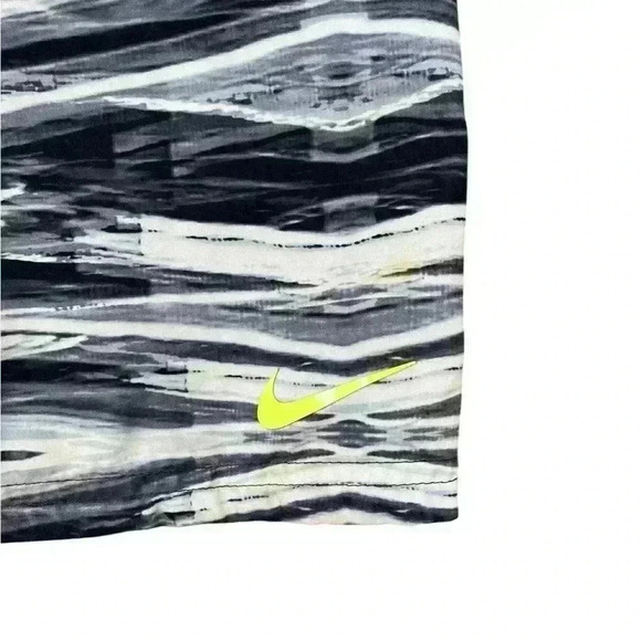 Nike Men’s XL Board Shorts Swimsuit Black and Yellow Neon Drawstring 11” inseam - Picture 3 of 8